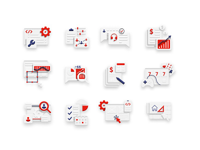 Industries Icon Set branding design icons illustration ui vector webdesign