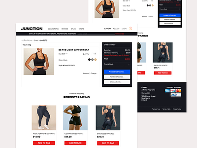 Cart Summary - Junction Clothing dailyui design ui