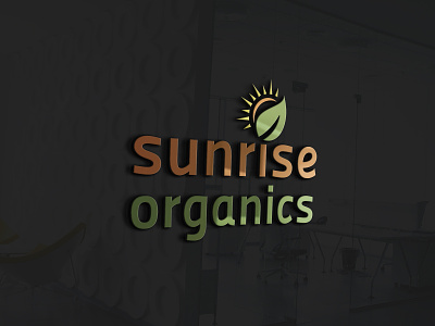 sunrise organics logo bold branding clean creative design food fooddrink foodlogo foodphotography logo logodesign organice restaurant sunrise sunrise organics logo vector