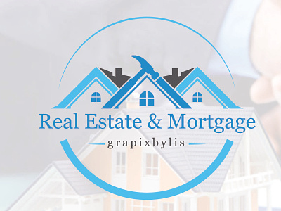 Real Estate Logo branding city construction corporate finance grapixbylis home house logo minimalist modern mortgage professional realestate realty