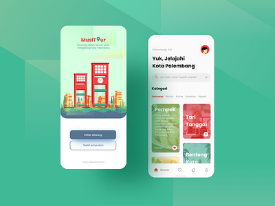 Daily UI - Landing Page android app clean daily design guide indonesia landing page mockup tour tourism ui ux