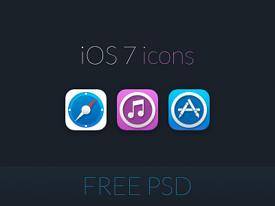 iOS 7 icons ( Free PSD )