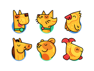 Icons Canamor bird canamor cat dog fish hamster horse icons