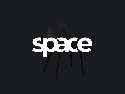 Space Logo black chair dark ecommerce ecommerce app simple simplify