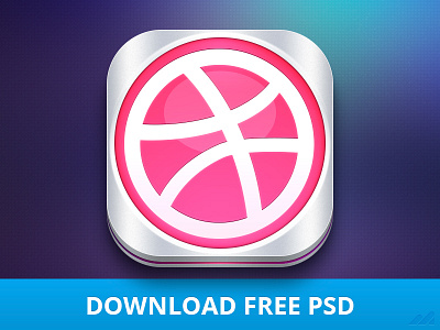 Dribbble Icon (PSD freebie) @2x design dribbble free freebie icon photoshop pixel psd resource ui