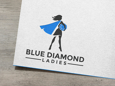 Blue Diamond Ladies art branding design icon illustration illustrator logo minimal typography vector