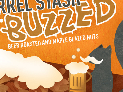 Squirrel Stash Nuts BUZZED Label beer burlington buzzed label nuts packaging squirrel stash