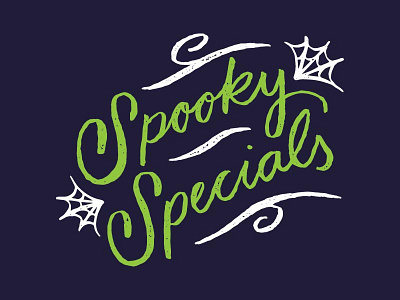 Spooky Specials Lettering creepy halloween hand lettering lettering menu specials spiderwebs spooky typography