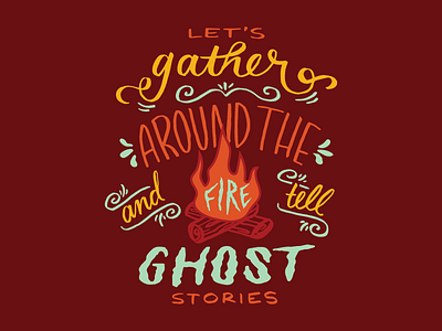 Gather hand lettering illustration lettering spooky the letter zine typography