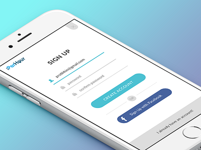 IperHour App Sign Up blue clean design flat freelance green network registration sign social ui