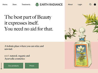 Earth Radiance beauty earth ui ux