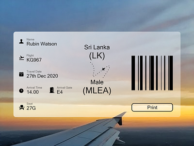 Boarding pass adobe illustrator adobexd branding communication design illustration love typography ui design