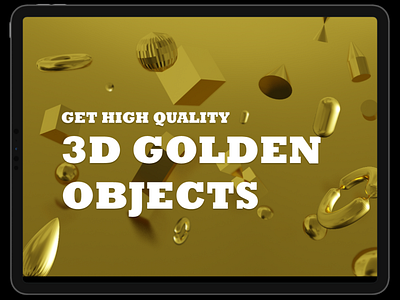 Free High resolution 3D assets Golden objects 3d 3dobjects assets blender free