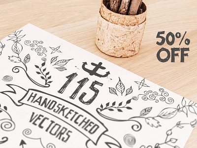 115 Handsketched Vectors Kit handmade vectors handsketched handsketched vector handsketched vectors vector vectors