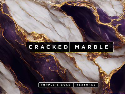 Cracked Purple & Gold Marble Textures