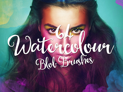 64 Watercolor Blob Brushes