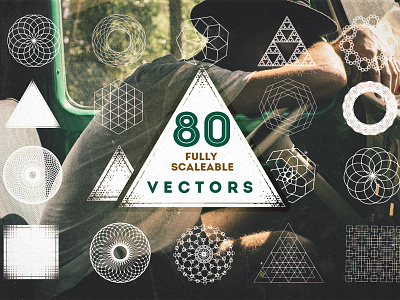 80 Geometric Vectors Bundle bundle creativemarket geometric geometric shape polygon vector vector shape