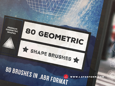 80 Geometric Brushes Pack bundle creativemarket geometric geometric brush geometric shape polygon sacred geometry vector vector shape