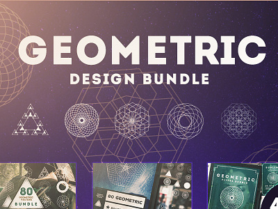 Geometric Design Bundle bundle creativemarket geometric geometric brush geometric shape polygon sacred geometry vector vector shape