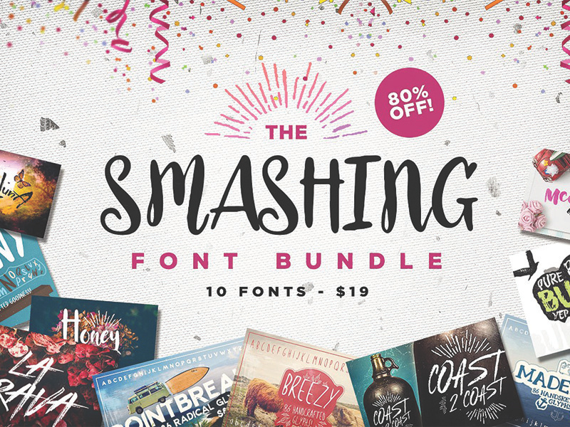 The Smashing Font Bundle typography calligraphy handdrawn font slab serif font handmade font handsketched font fonts buffalo free fonts font bundle font