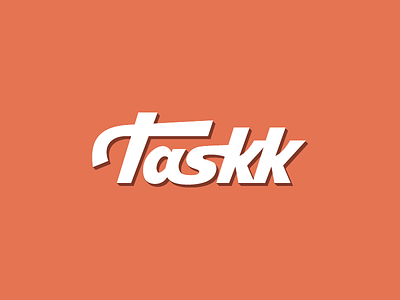 Taskk Typographic Logo Design brand branding calligraphy design drawn hand icon identity logo logotype mark typography