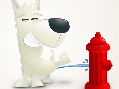 TinyPress Mascot cartoon dog drawing mascot vector