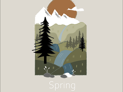 Spring🌿 spring illustration design