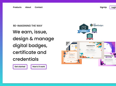 home page design flat ui ux web website