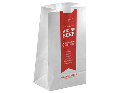 To go bag for Burgermaster branding gotham print