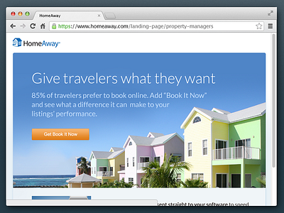 HomeAway landing page enterprise homeaway.com marketing