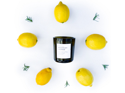 Slow North Essential Oil Candles Lemon Rosemary candles lemon photography product photography products rosemary website image