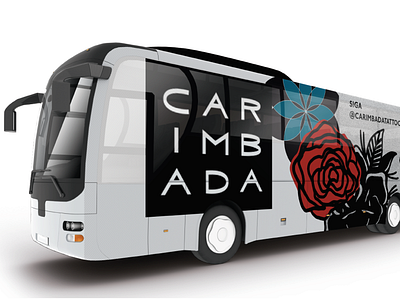 The "Carimbada Bus" design flat graphicdesign illustration logo surfacedesign typography