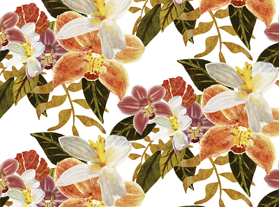 Pattern Gouache Flowers adobefresco design digitalpainting graphicdesign illustration procreate surfacedesign