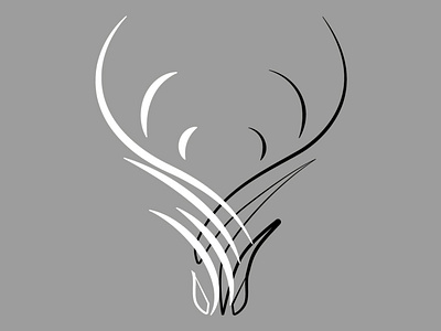 SCHOOKA LOGO 3 balck branding deer logo design flat icon linear logo vector white