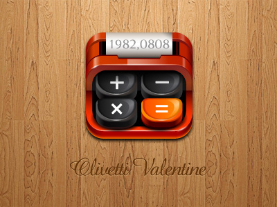 Olivetti Valentine app icon iphone logo ui