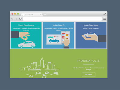 Landing Page Design 3column green homepage illustration landingpage responsive