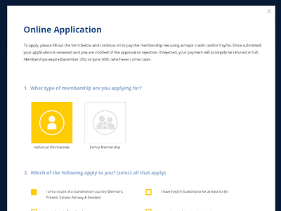 Application Form application checkboxes form icons input modal responsive web website window yellow