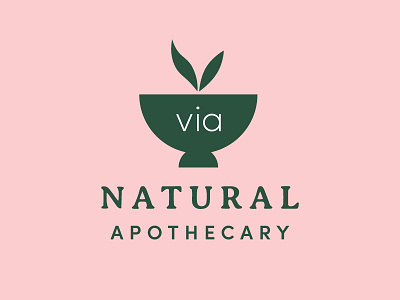 Via Natural Apothecary branding design graphic design illustration logo logo design typography vector