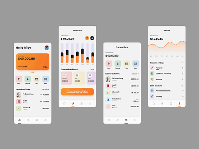 Finance app Mobile UI