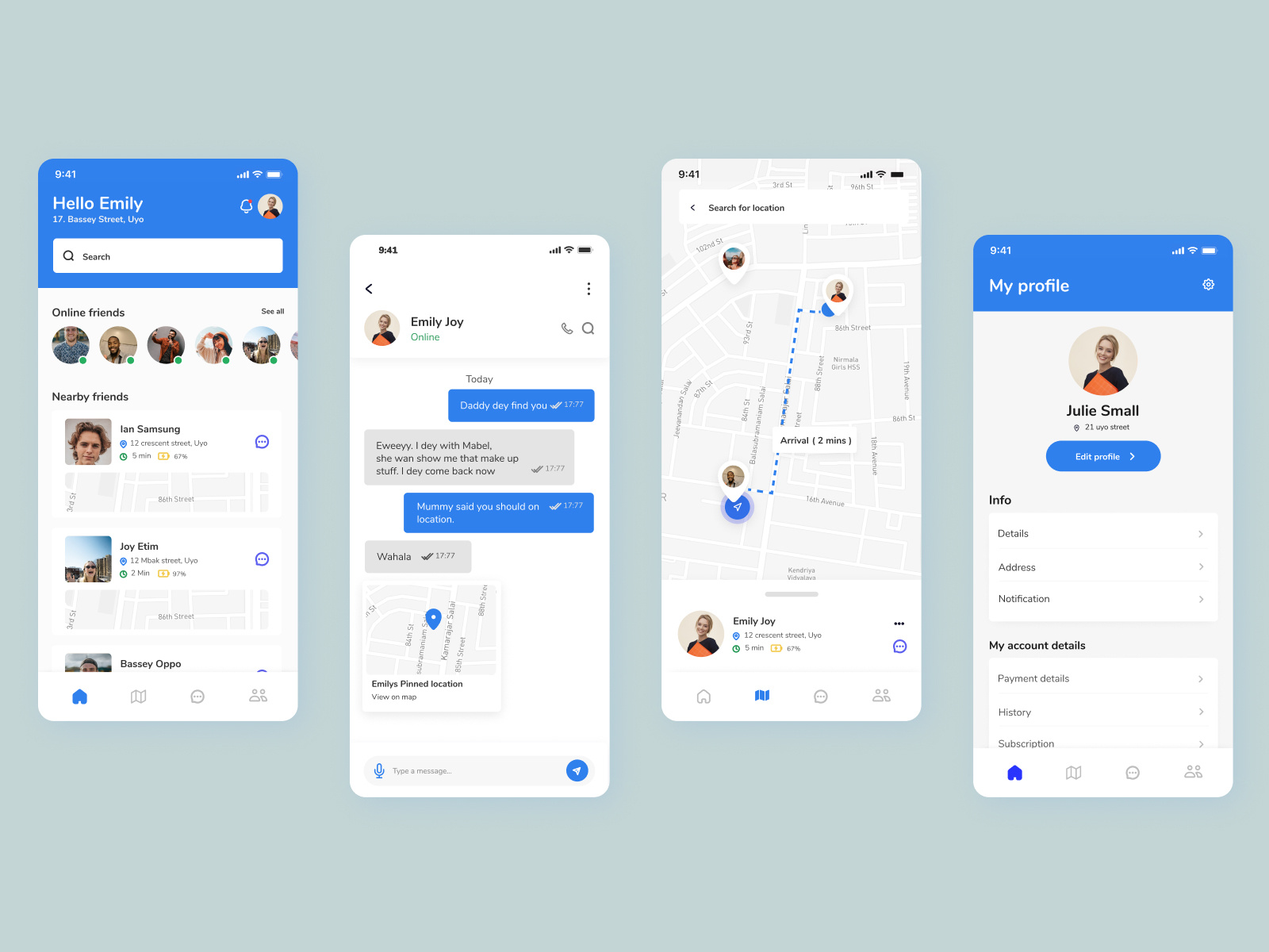 With me App, Friends/family location tracking app by Maurice Victor on