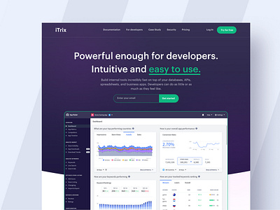 iTrix Hero page beatiful design design figma hero page illustration landing page minimalist ui ux web website