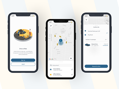 iWex - Carpooling concept on blockchain blockchain bolt clean crypto figma mobile app ui ux visual design