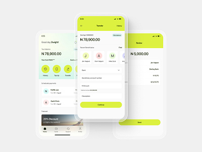 Juzzzio - Mobile Bank App bank design figma minimalist mobile ui ux web