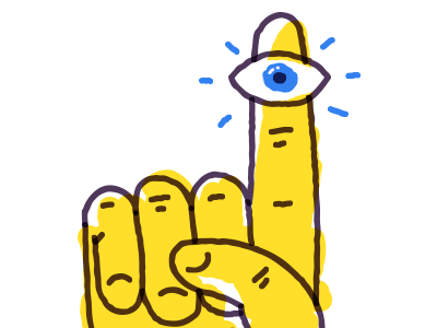 Hand Eye animation blink editorial eye hand illustration