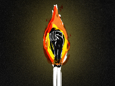 Match match illustration editorial ferguson israel protest