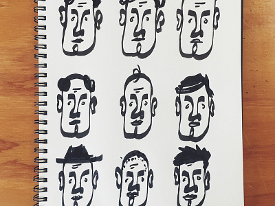 Loops drawing faces illustration marker