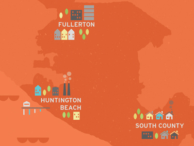 Annual Report map california cities map texture