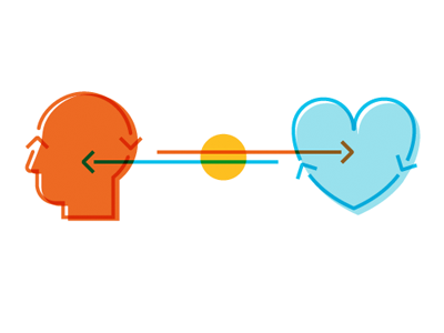 Head And Heart icons illustration