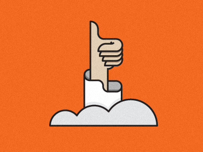 Thumbs Up cloud hand illustration thumbs up
