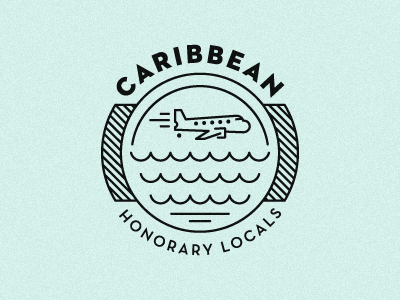 Caribbean caribbean illustration logo plane travel
